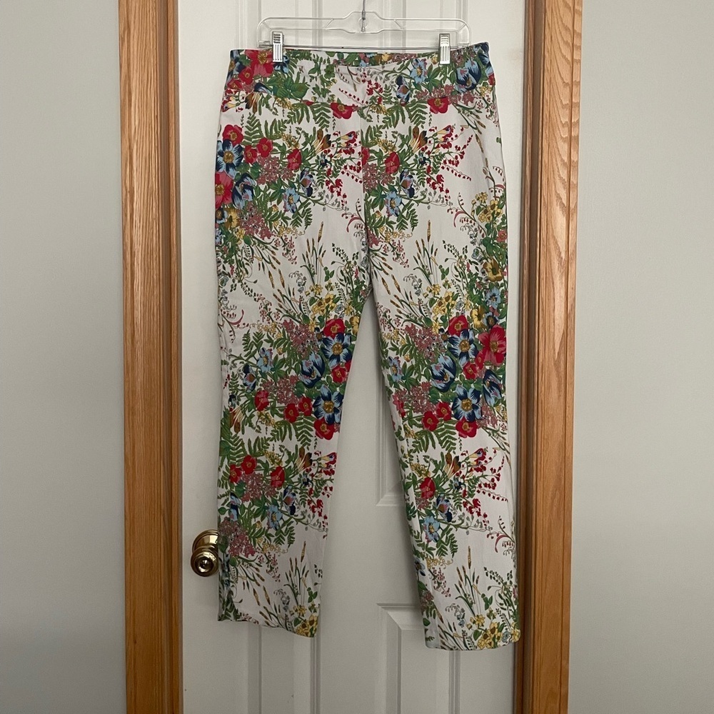 Soft Surroundings In Bloom Floral Printed Pants Size XL 18